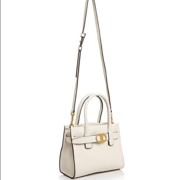 Tory Burch Gemini Link Small Leather Satchel Ivory - Picture 6 of 9